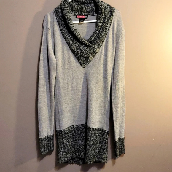 Say What? Dresses & Skirts - E26-SAY WHAT: SIZE XL GRAY LONG DRESS SWEATER